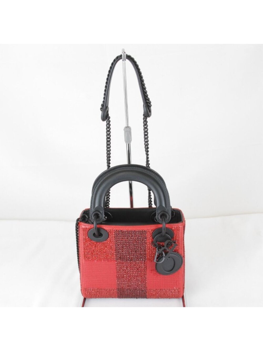 Dior Price Shoulder Bag Leather Rhinestone